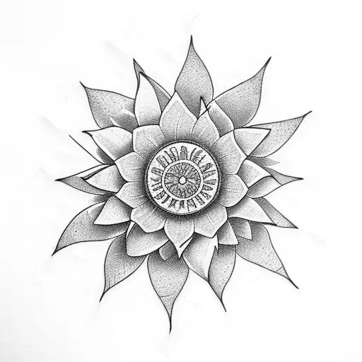 A Delicate Girasol Flower Made Up Of Tiny Book Pages