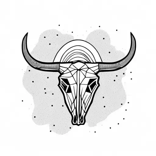 Bull Skull Minimalistic