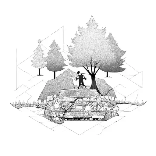 Guy Pulling Out A Tree From The Ground