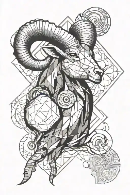 Long Aries Geometrical Shapes