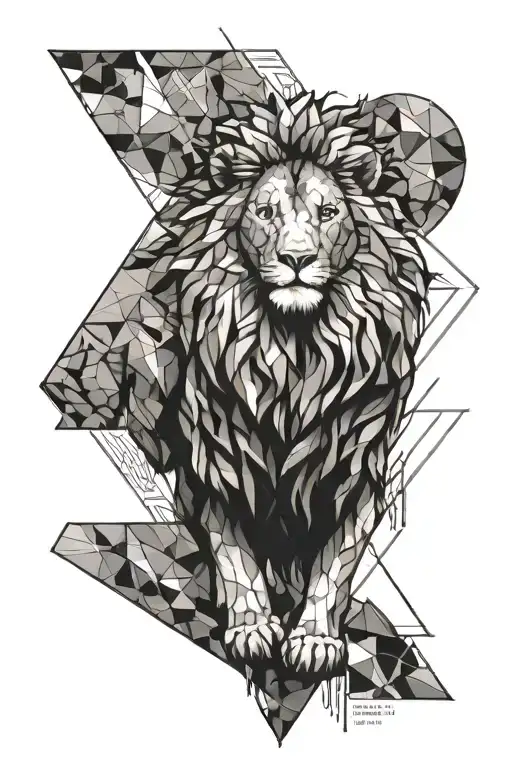 Oil Paint Palette And Lion Head