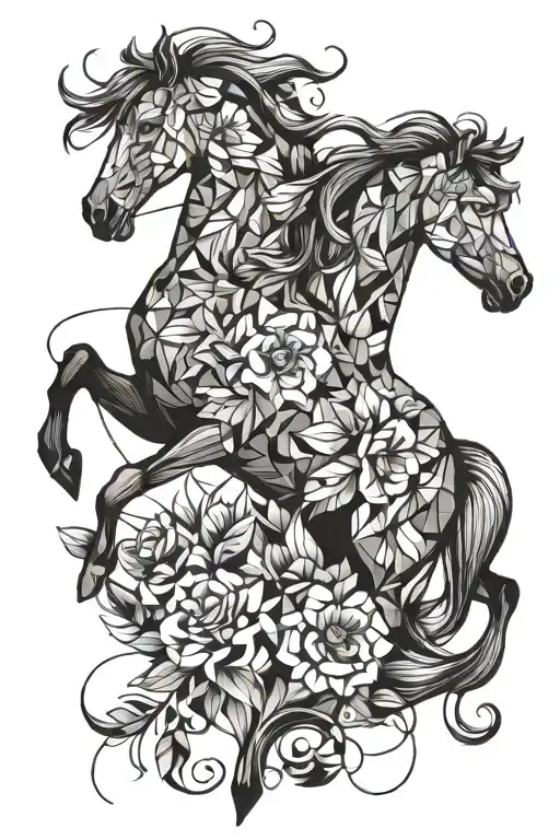 Flowers Horse