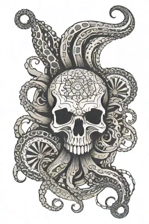 Octopus And Skull