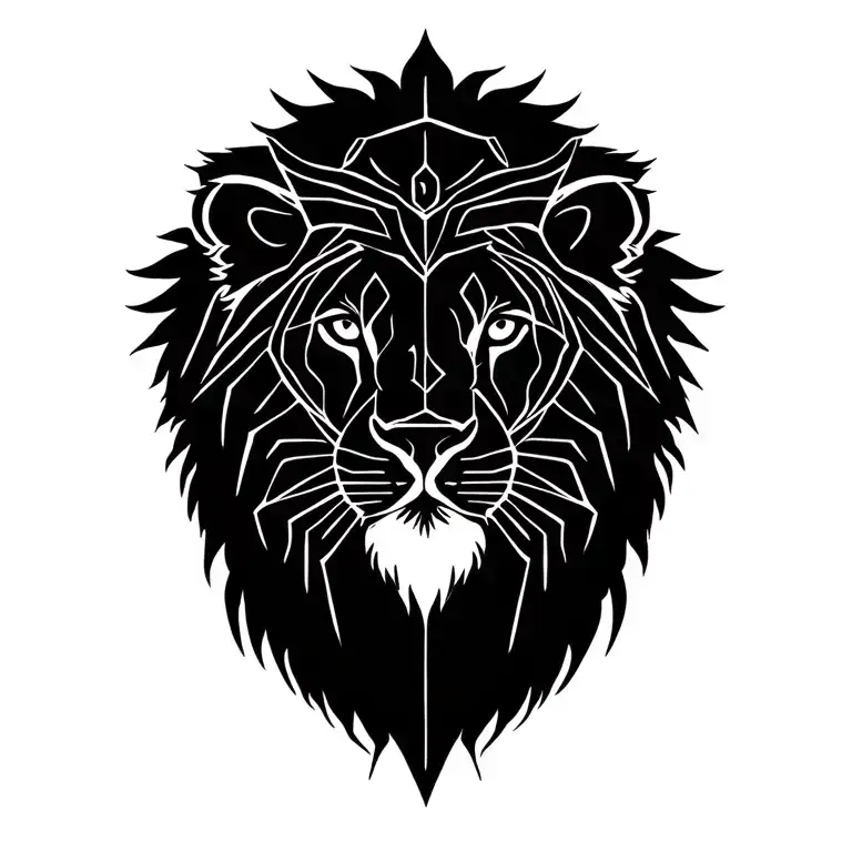 Sun Lion Pride Black White With The Lordss Prayer
