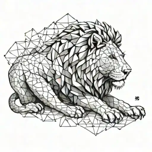 Lion Buried In Honeycombs