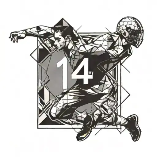 Number 14 Football Player