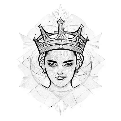 A Brunette Spanish Queen With A Stella Star And Arthur's King's Crown