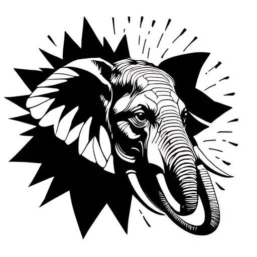 Mandela Elephant Head