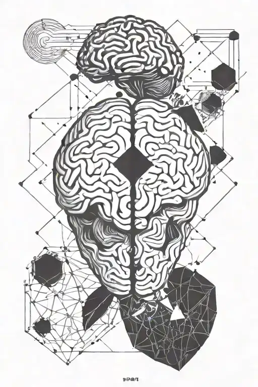 Brain Vs Heart With Space Surrounded