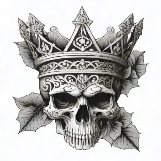 Skull Wearing A Crown