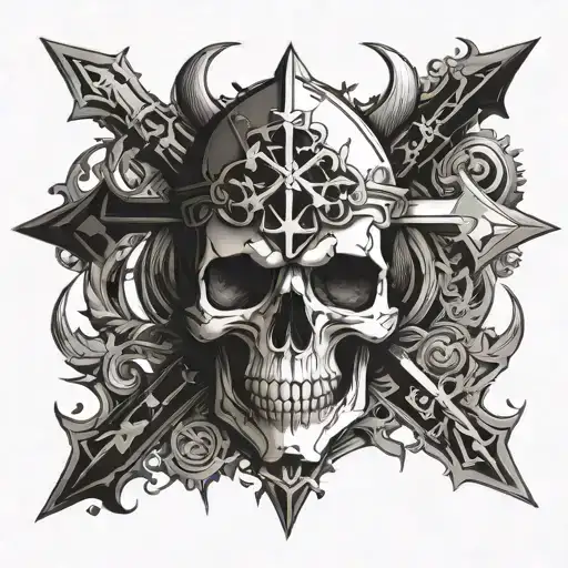 Warhammer Fantasy Emperial Crest Skull And Cross