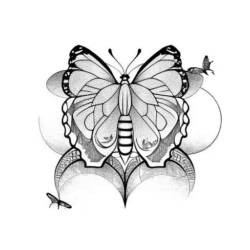 Moon And A Butterfly