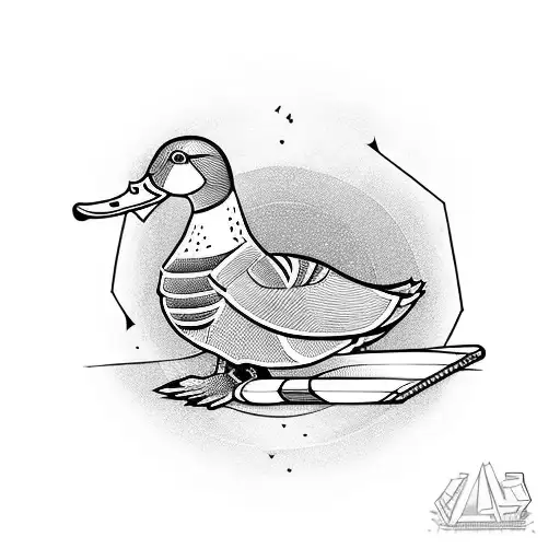 Duck With Cricket Bat