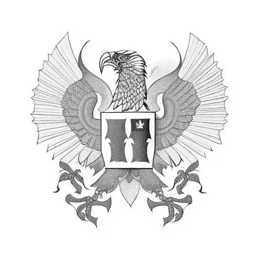 Albanian Flag 2 Headed Eagle