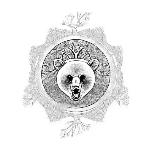 Tree Of Life Bear Motorcycle