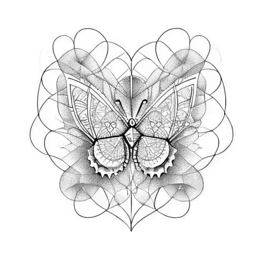 Beach Butterfly Heart Dna Brain