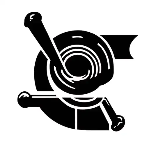 Circle In The Form Of A Sagittarius Sign With A Baseball Bat