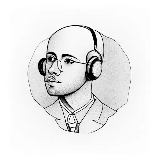 A Music Sheet With My Son's Portrait As The Composer