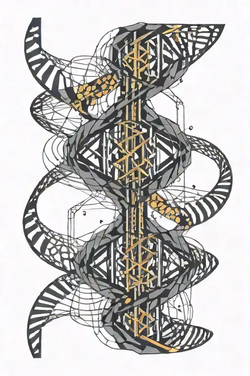 Strand Of Dna With Zttk Making Up The Bonds In The Middle