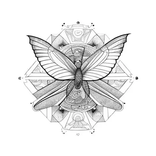 Quetzal Bird Twirling With Morpho Butterfly