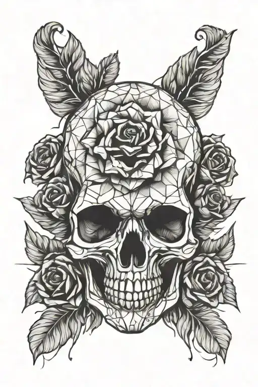 Skull With A Rose
