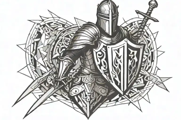 Knight W Sword And Shield