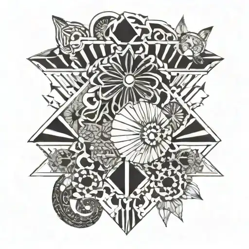 Catrines In Old School Mexican Picado Paper