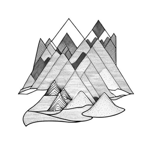 A Trail Winding Through A Mountain Range