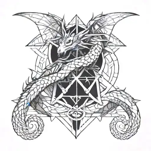 Dragon Wrapped Around A Cross