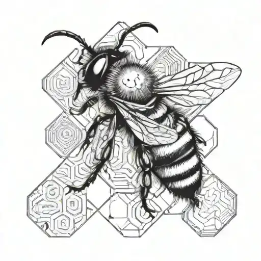 Bee And Honeycomb
