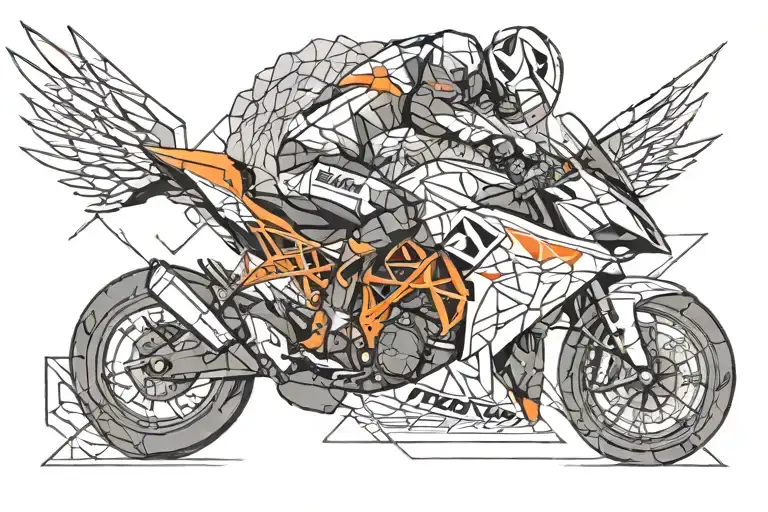 Flying Ktm Rc 390 With Angel Wings