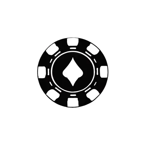 Poker Chip With Bowling Pins In The Background