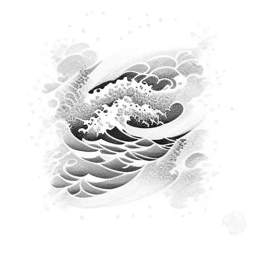 Sea Waves To Symbolise The Ocean And Suffering