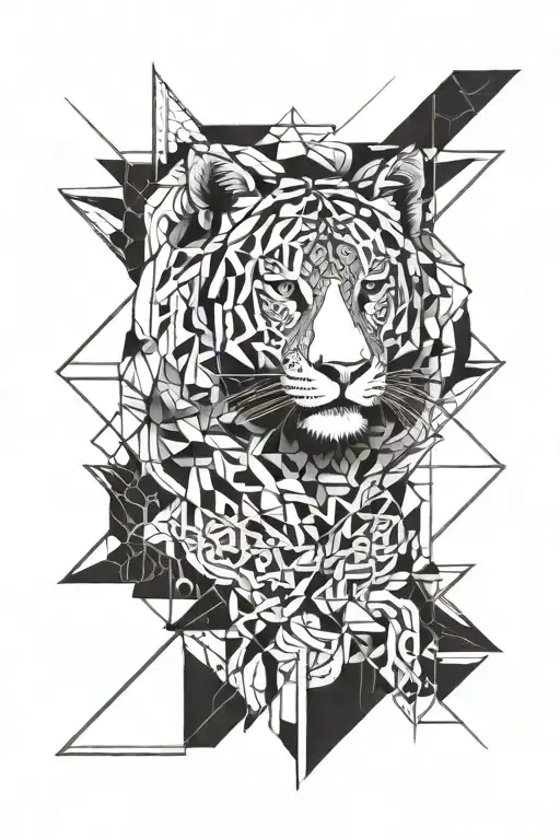 Geometrical Shape Symbolizing Strength And Honour Resilience Truth