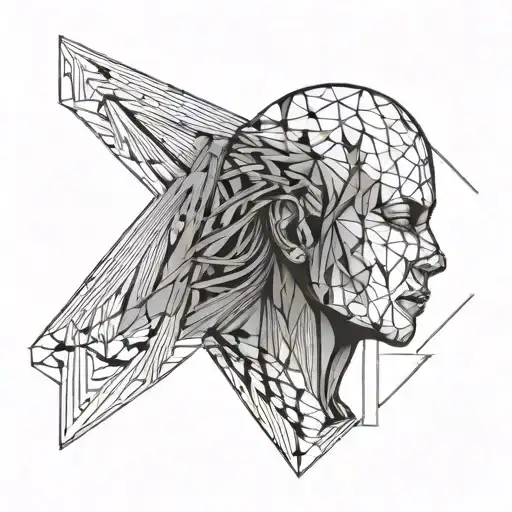 Thin Line Drawing Of A Person Recovered From Depression