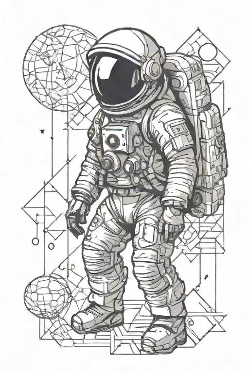 Cosmonaut Exploring Outer Space