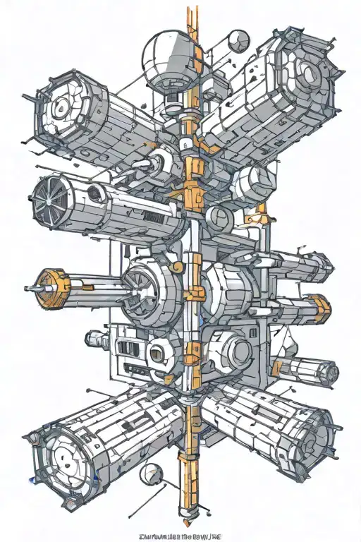 International Space Station Surrounded By Planets
