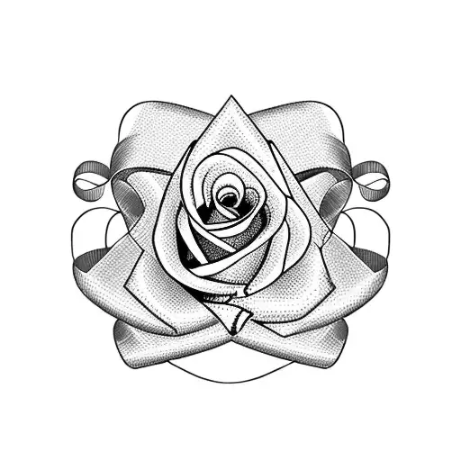 Pearl White Cancer Ribbon Ribbon With Roses