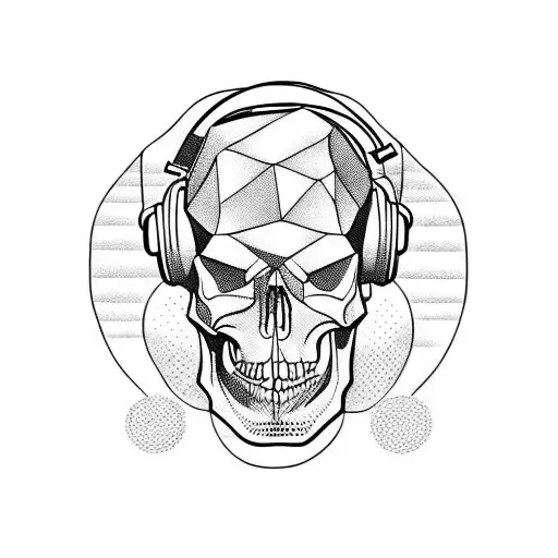 Skull Playing A Dj Set