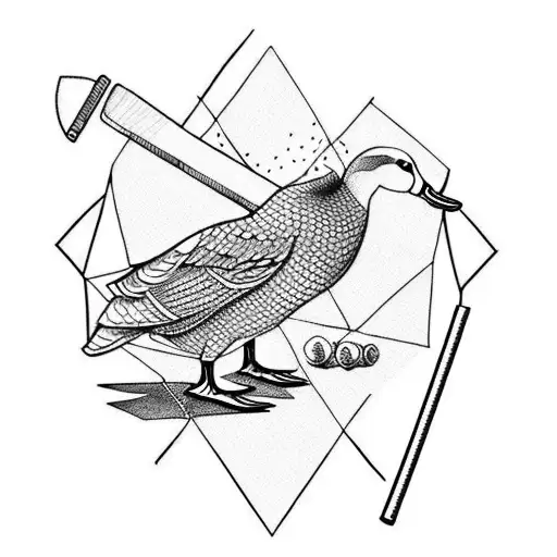 Duck With Cricket Bat