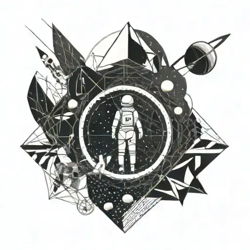 Space And Human Body And Astronut Flys