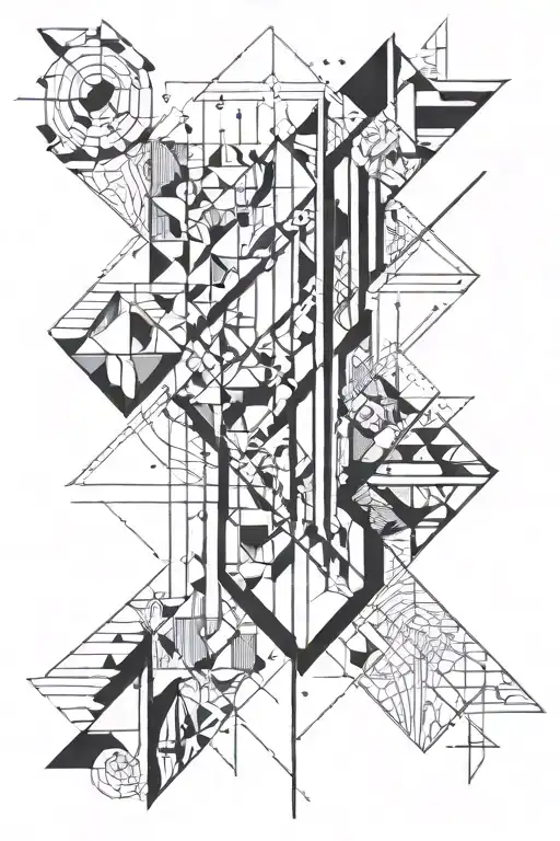 Geometry With A Large Vertical Line