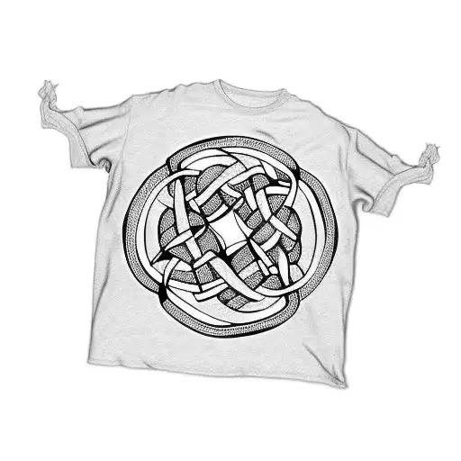 A Celtic Knotwork Sleeve Depicting Iconic Australian Landmarks Intertwined With Irish Symbols