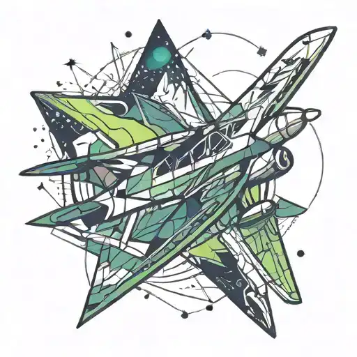 Airplane Northern Lights Galaxy Sky