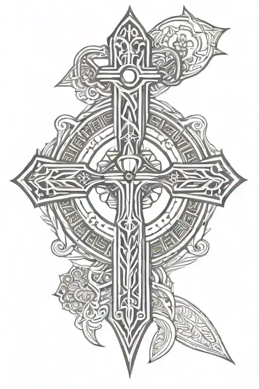 Ethiopian Catholic Cross With Sacred Heart