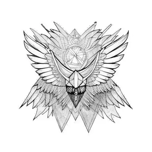 Black Wings Outline For Chest