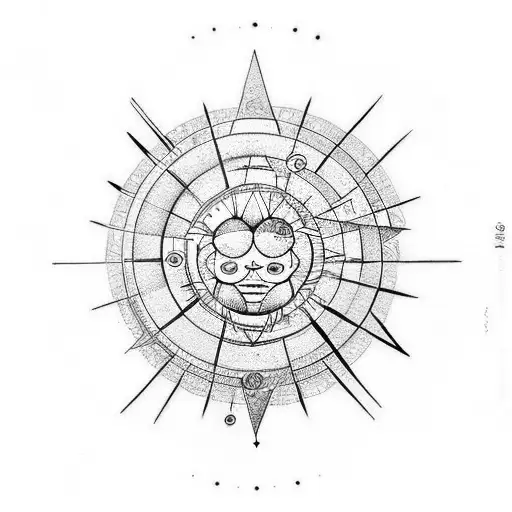 Heart And Mind Scale Balance Sun And Moon Vertical