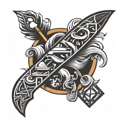 Chef Knife And Sea Wave