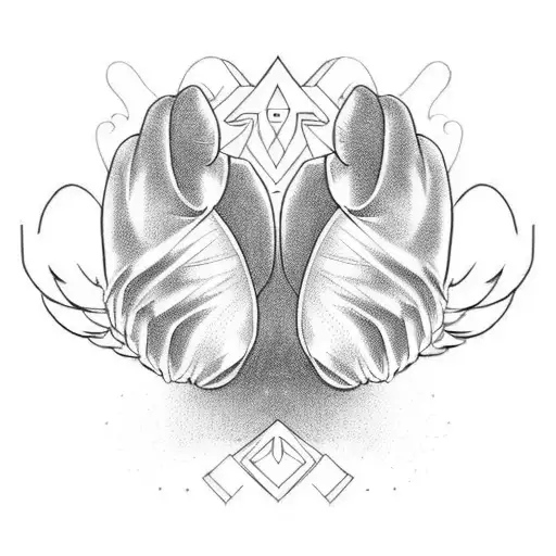 Boxing Gloves With Angel Wings