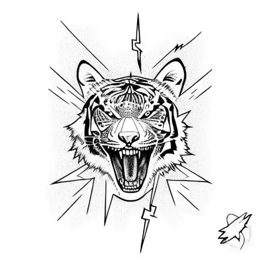 Lightning Bolt With Tiger